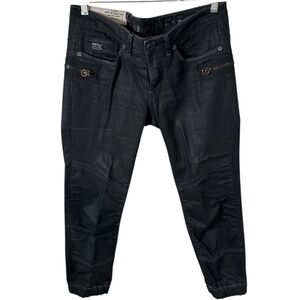 G-Star 3301 Coated Plus Sudden Straight Jeans - Jogger Style, Black